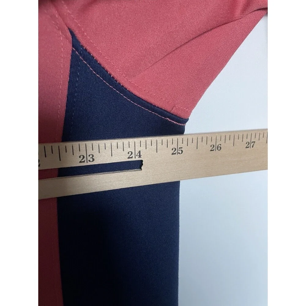 Vineyard Vines Sweater Mens Large Red Pink 1/4 Zip Pullover Whale Preppy Golf